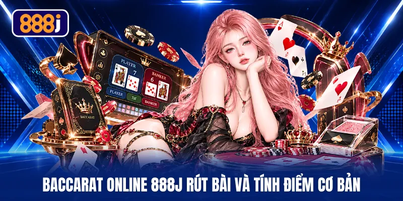 Baccarat online 888J rút bài và tính điểm cơ bản