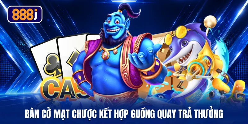 Bàn cờ mạt chược kết hợp guồng quay trả thưởng